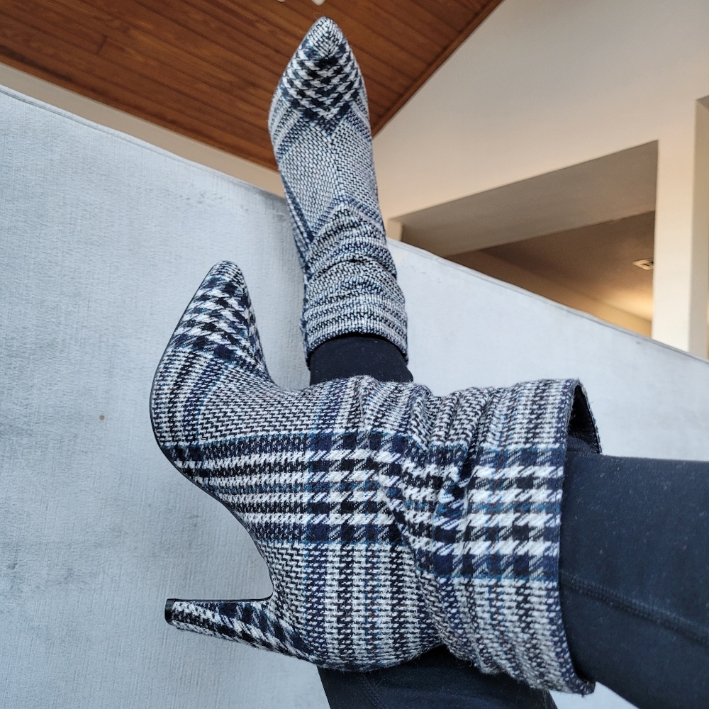 Plaid boots Just Fab Size 7.5